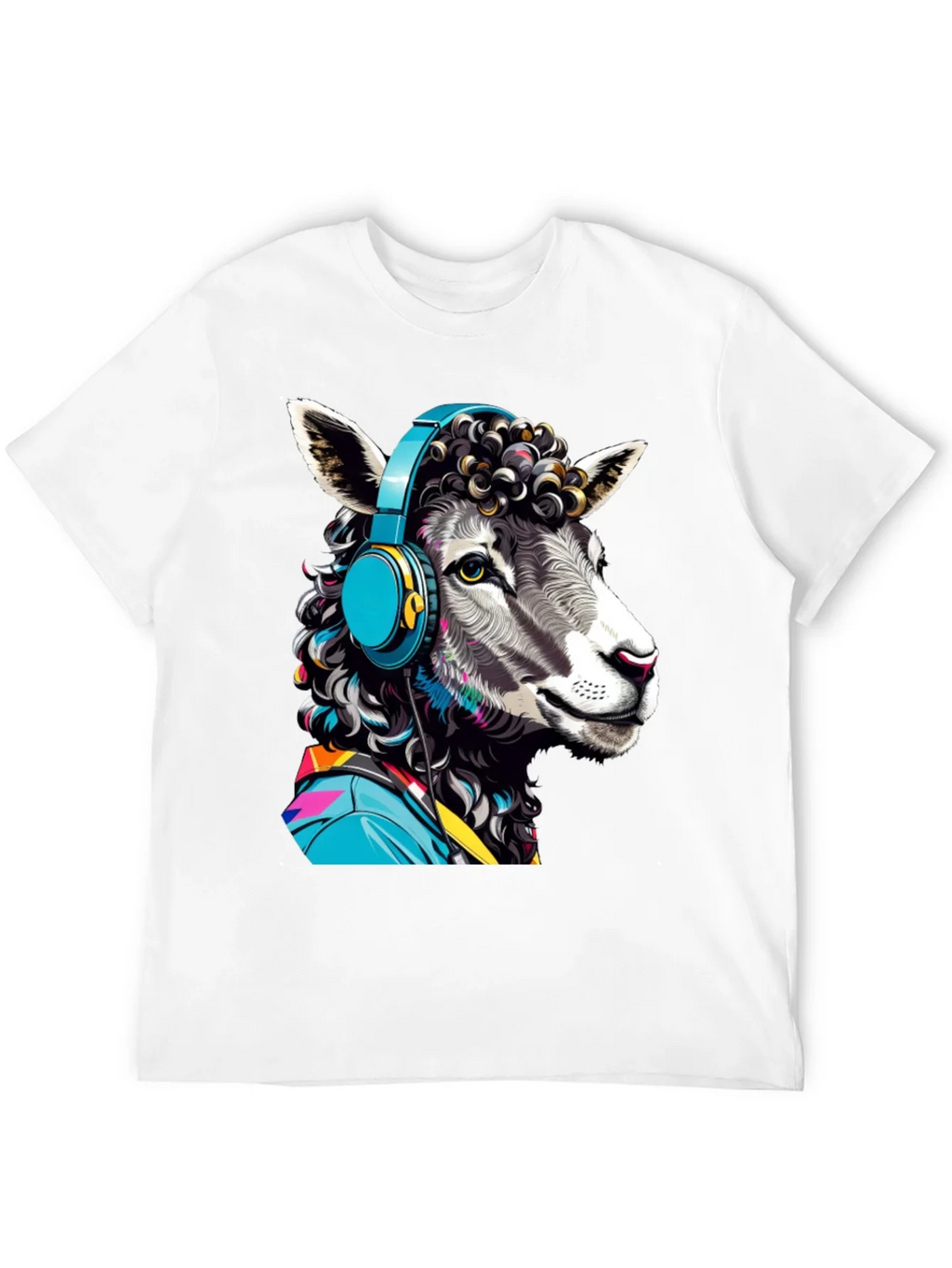 Sheep with Headphones Graphic Tee - Quirky Animal Design product image 11