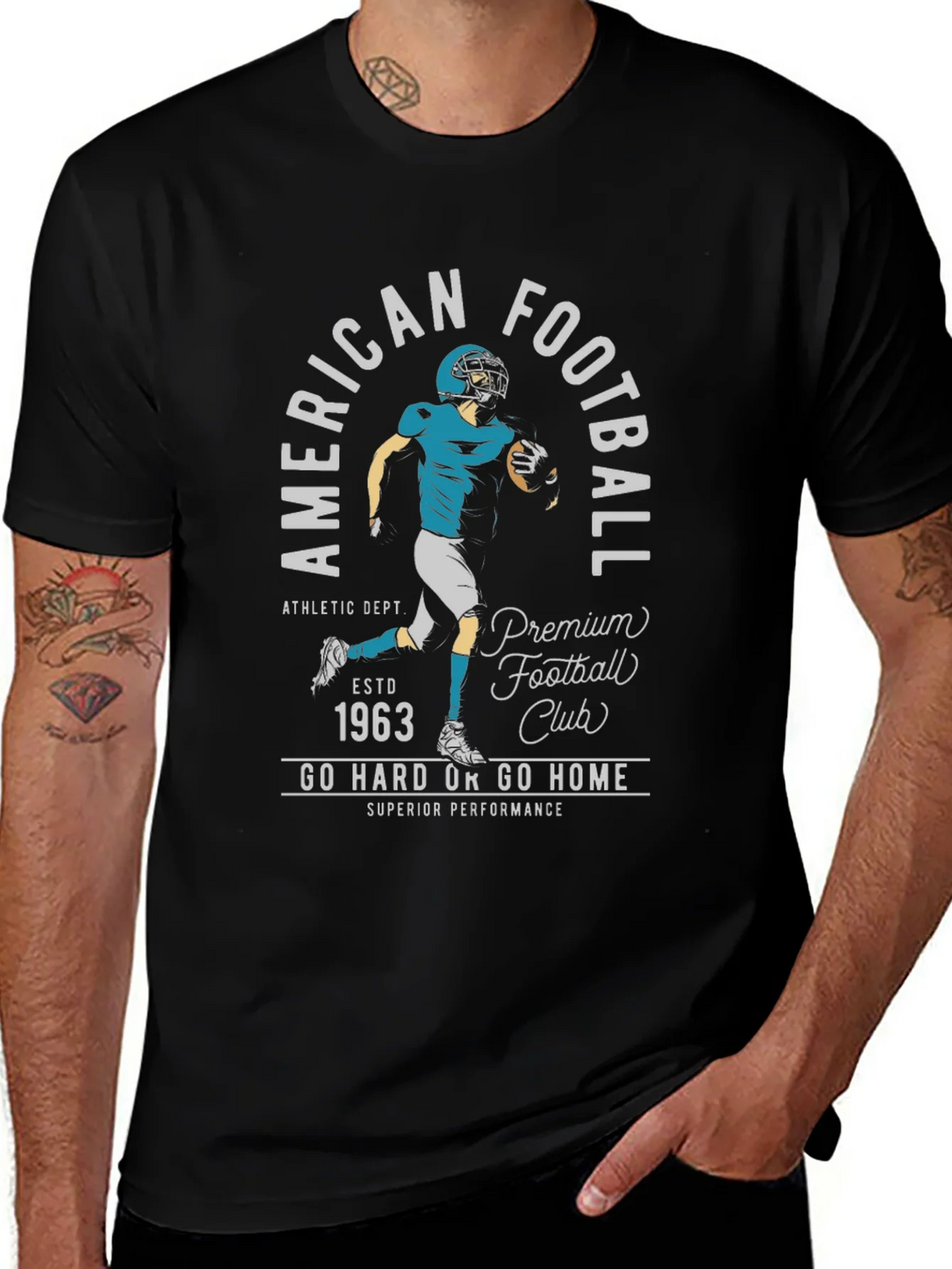 American Football Club Black Graphic T-Shirt product image 1