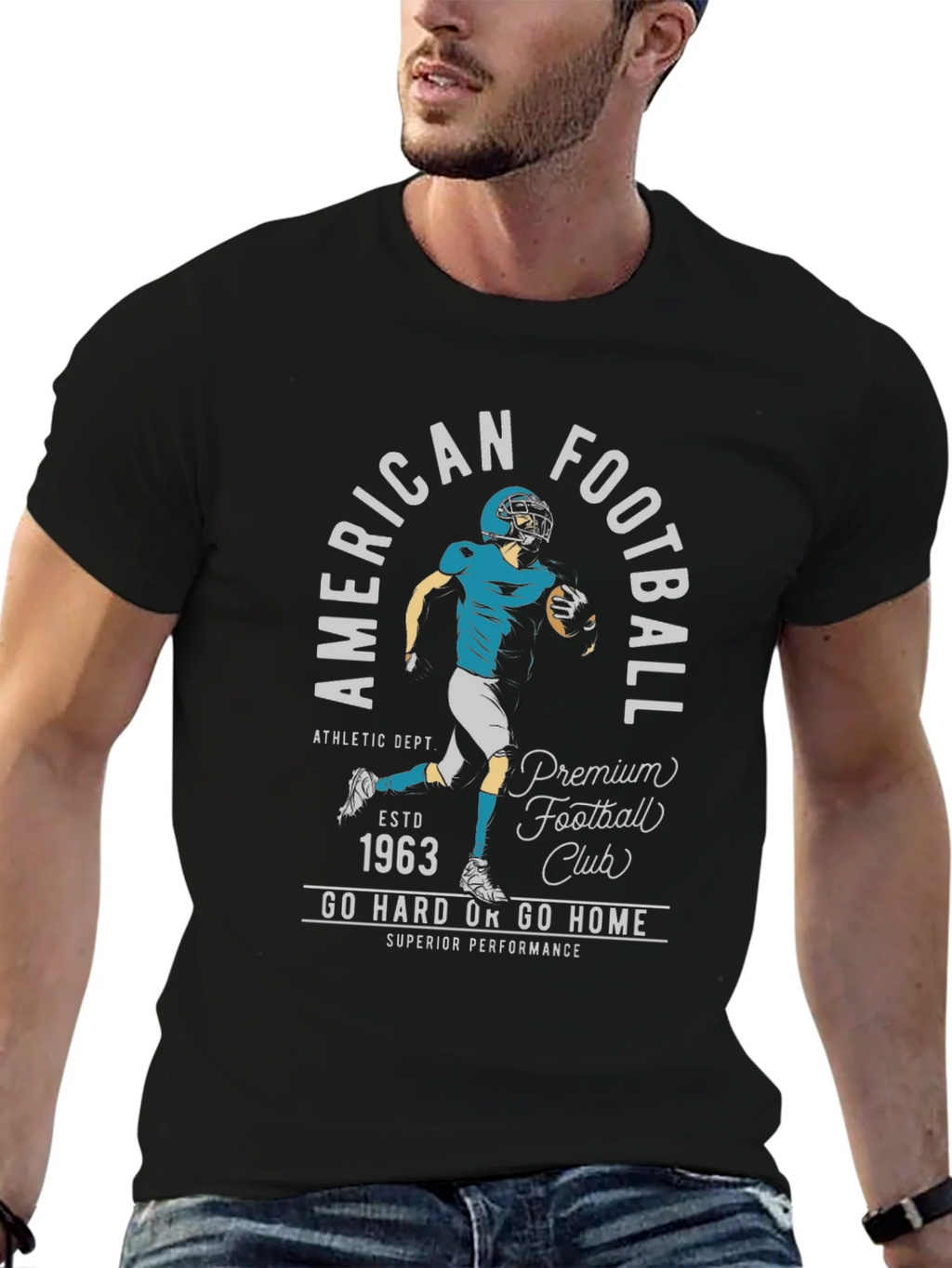 American Football Club Black Graphic T-Shirt product image 5