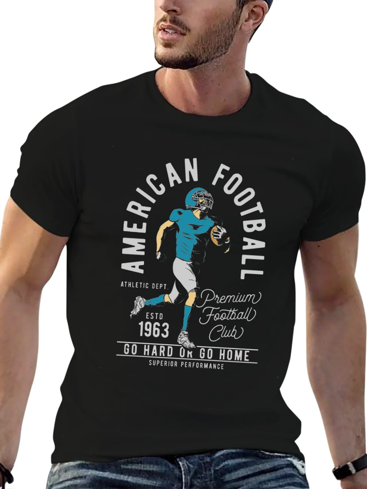 American Football Club Black Graphic T-Shirt product image 5