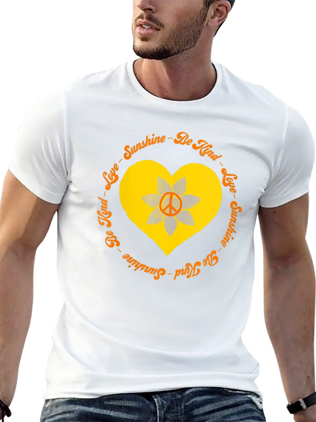 Sunshine Kind Love Heart Peace Sign T-Shirt product image 8