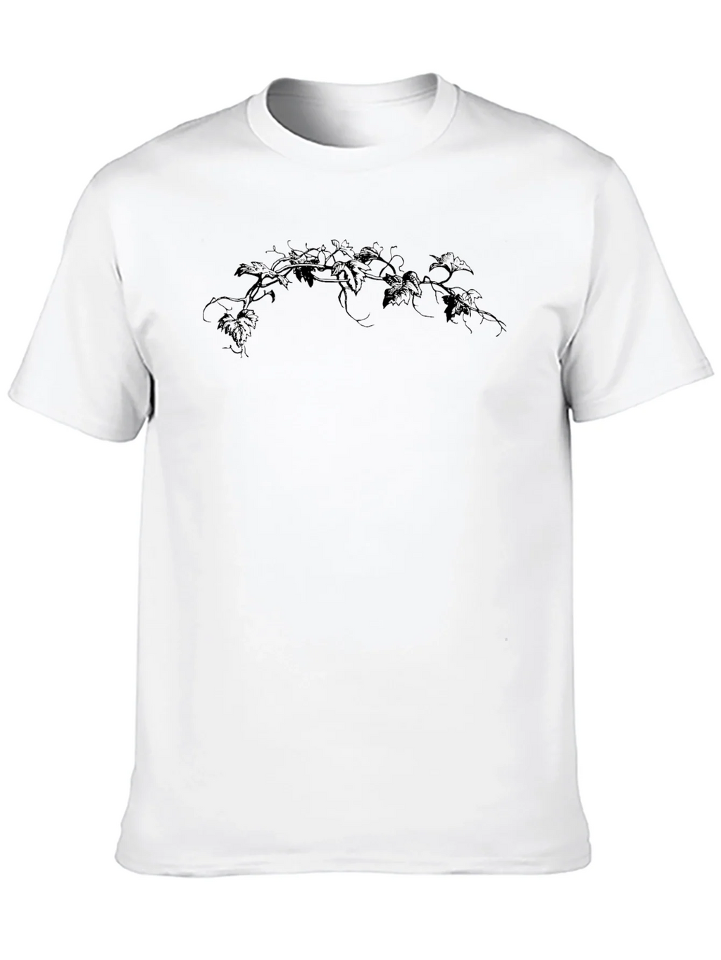 Mens Black T-Shirt with Vine Design product image 9