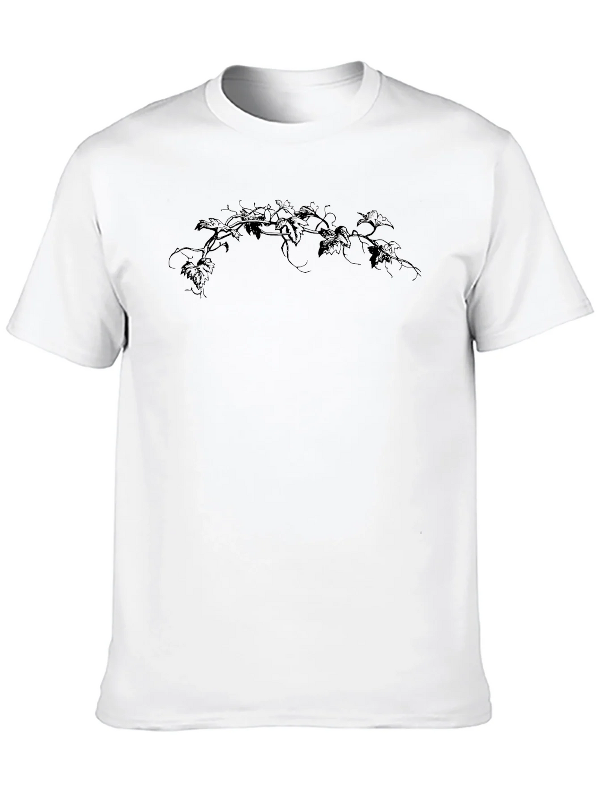 Mens Black T-Shirt with Vine Design product image 9