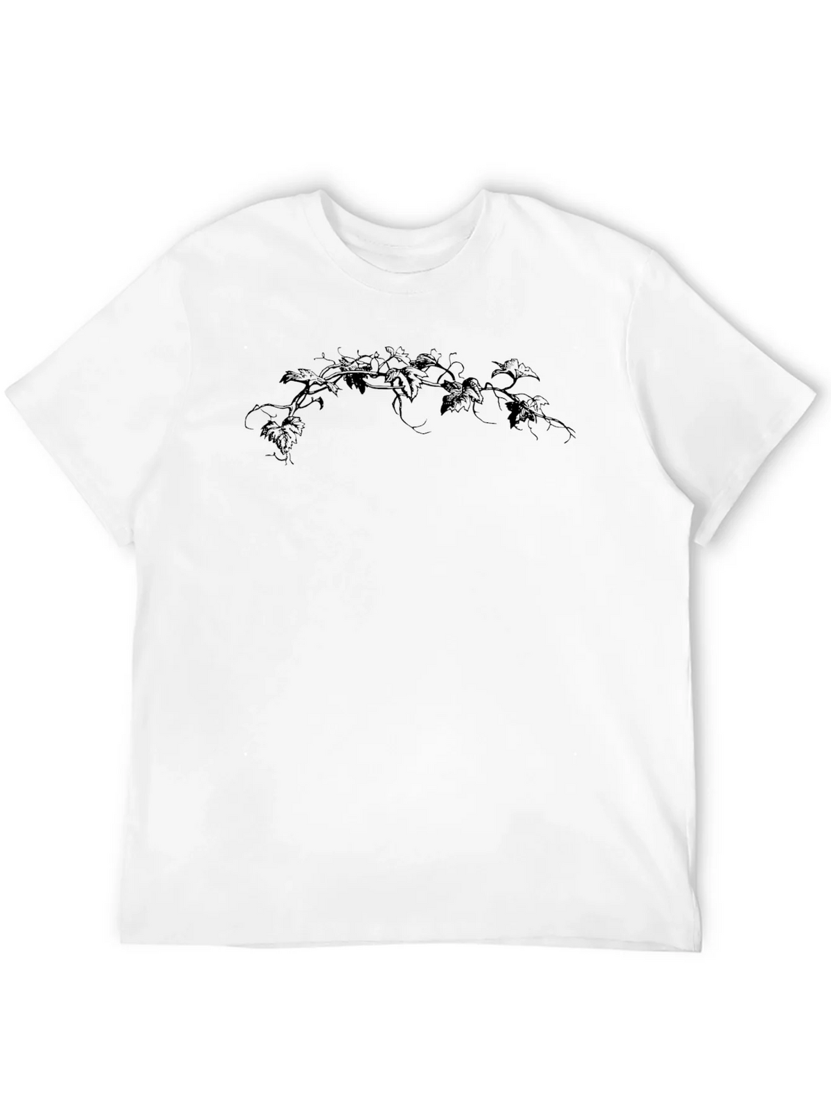 Mens Black T-Shirt with Vine Design product image 11