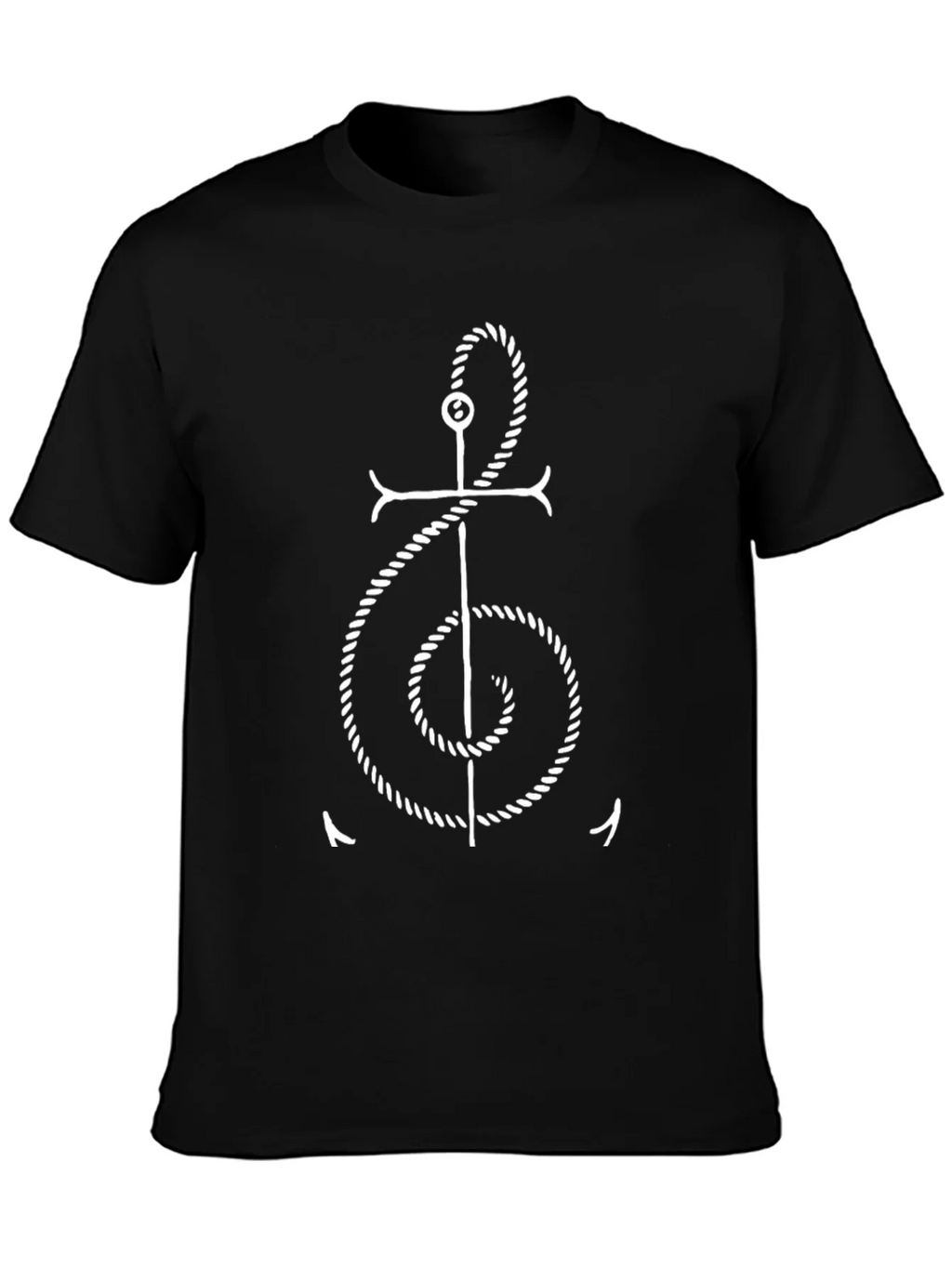 Anchor Rope Treble Clef T-Shirt - Nautical Music Tee product image 3