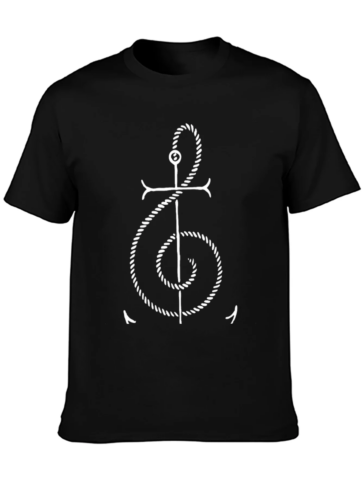 Anchor Rope Treble Clef T-Shirt - Nautical Music Tee product image 3