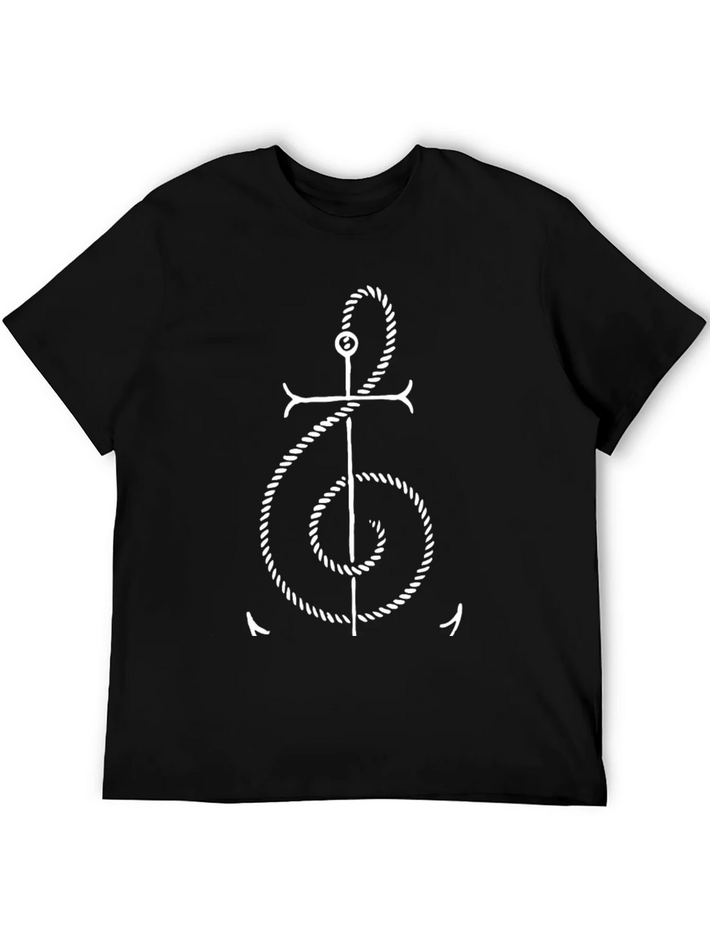 Anchor Rope Treble Clef T-Shirt - Nautical Music Tee product image 5