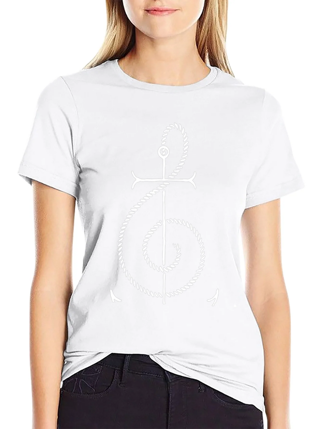 Anchor Rope Treble Clef T-Shirt - Nautical Music Tee product image 8