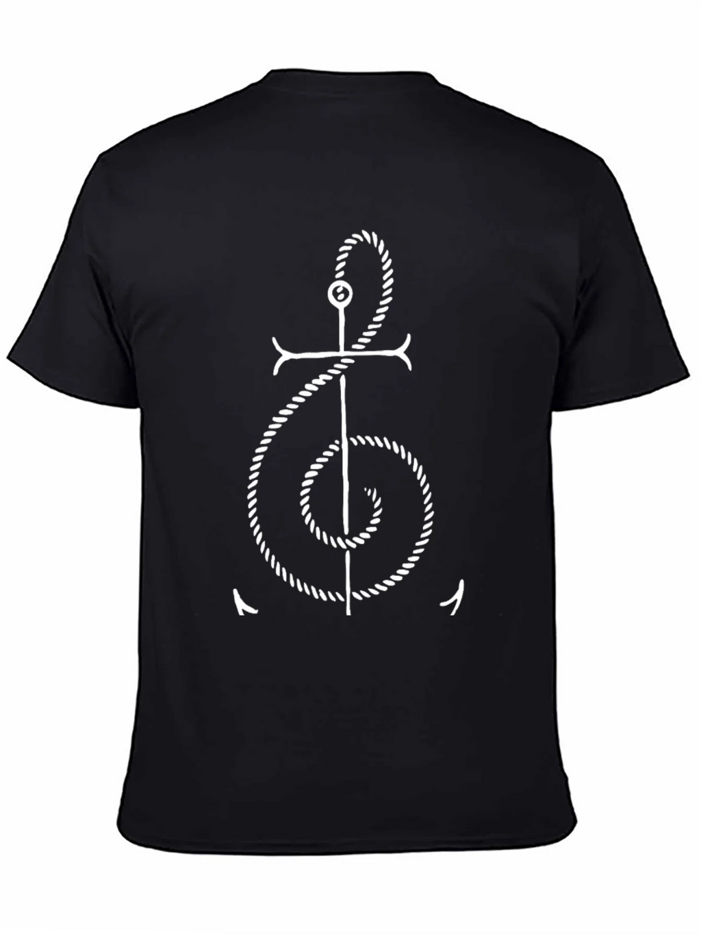 Anchor Rope Treble Clef T-Shirt - Nautical Music Tee product image 4