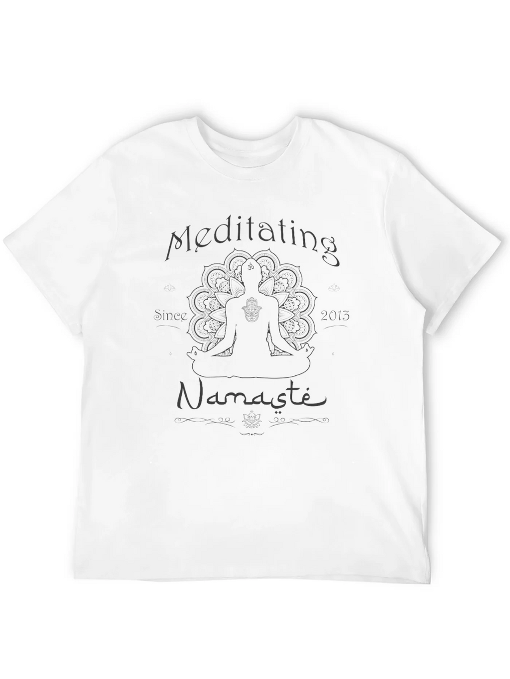 Meditating Since 2015 Namaste Black T-Shirt product image 11