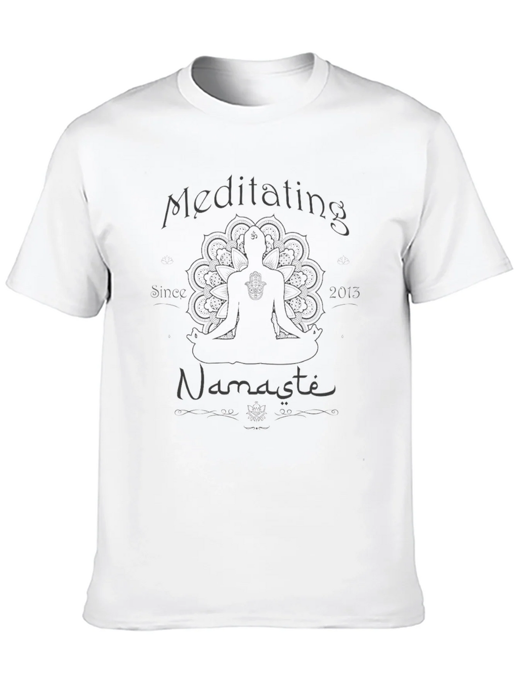 Meditating Since 2015 Namaste Black T-Shirt product image 9