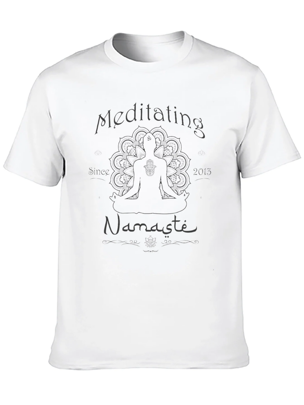 Meditating Since 2015 Namaste Black T-Shirt product image 9