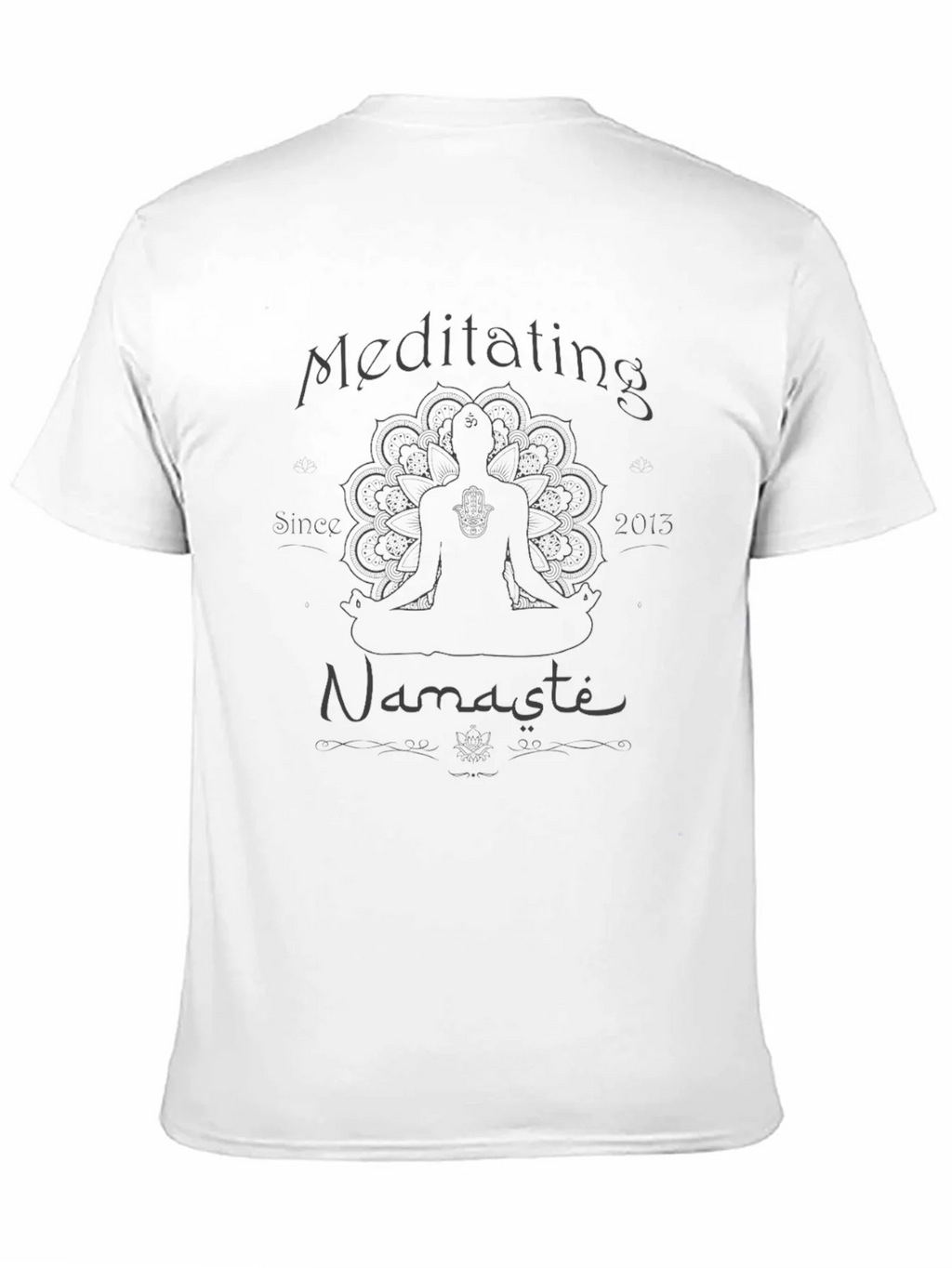 Meditating Since 2015 Namaste Black T-Shirt product image 10