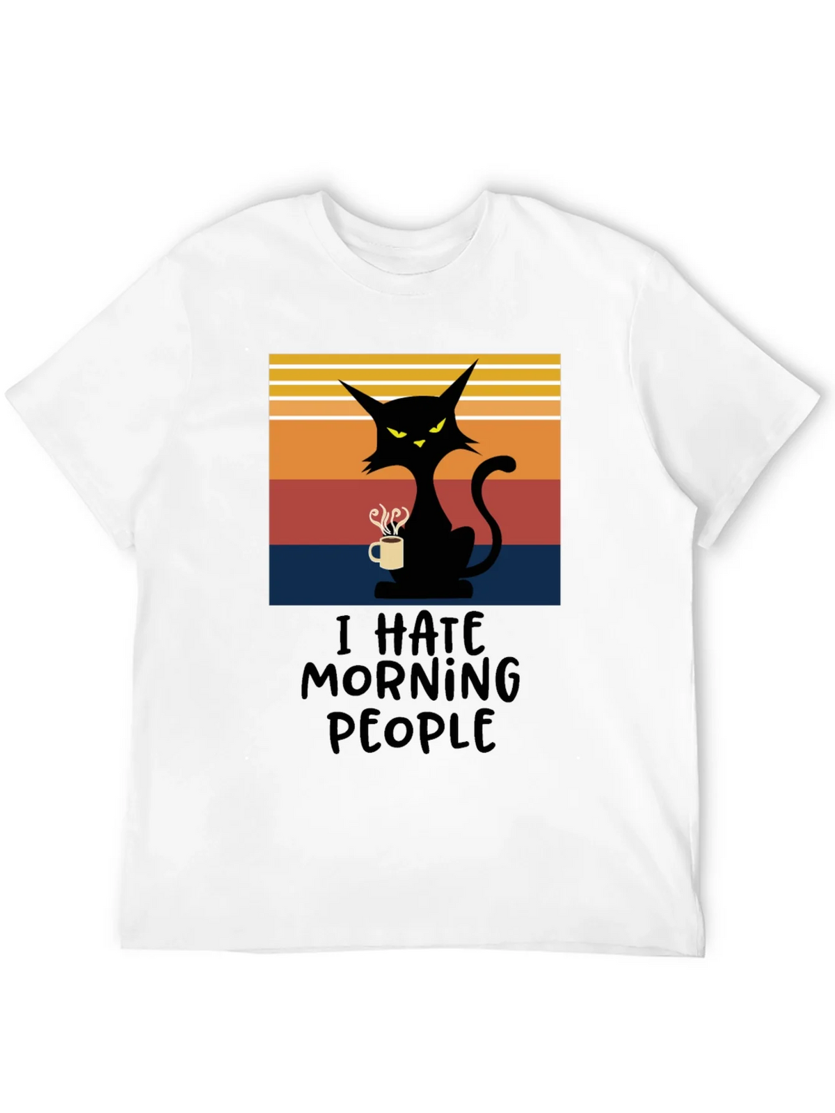 I Hate Morning People Cat T-Shirt product image 11