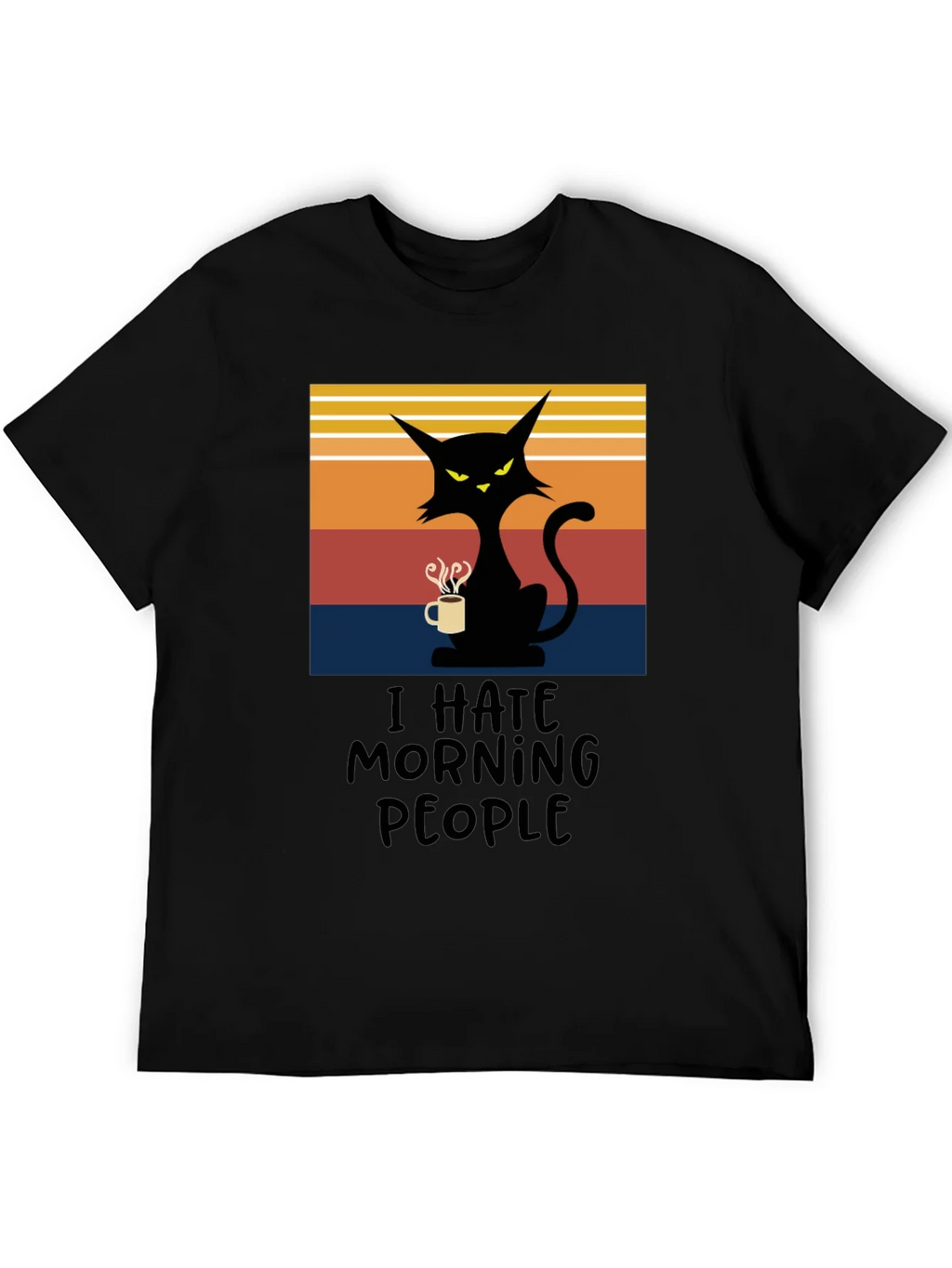 I Hate Morning People Cat T-Shirt product image 5