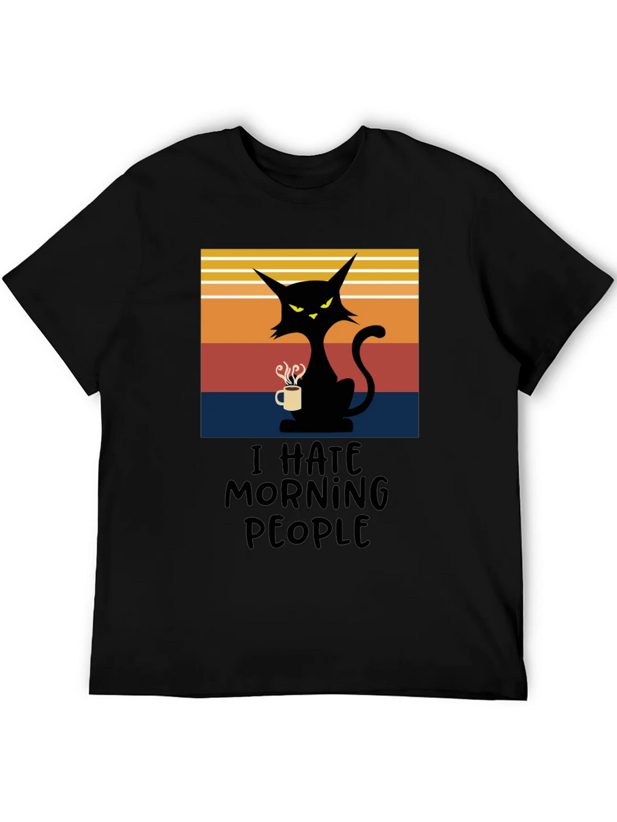 I Hate Morning People Cat T-Shirt product image 5
