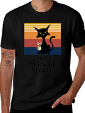 I Hate Morning People Cat T-Shirt product image 1