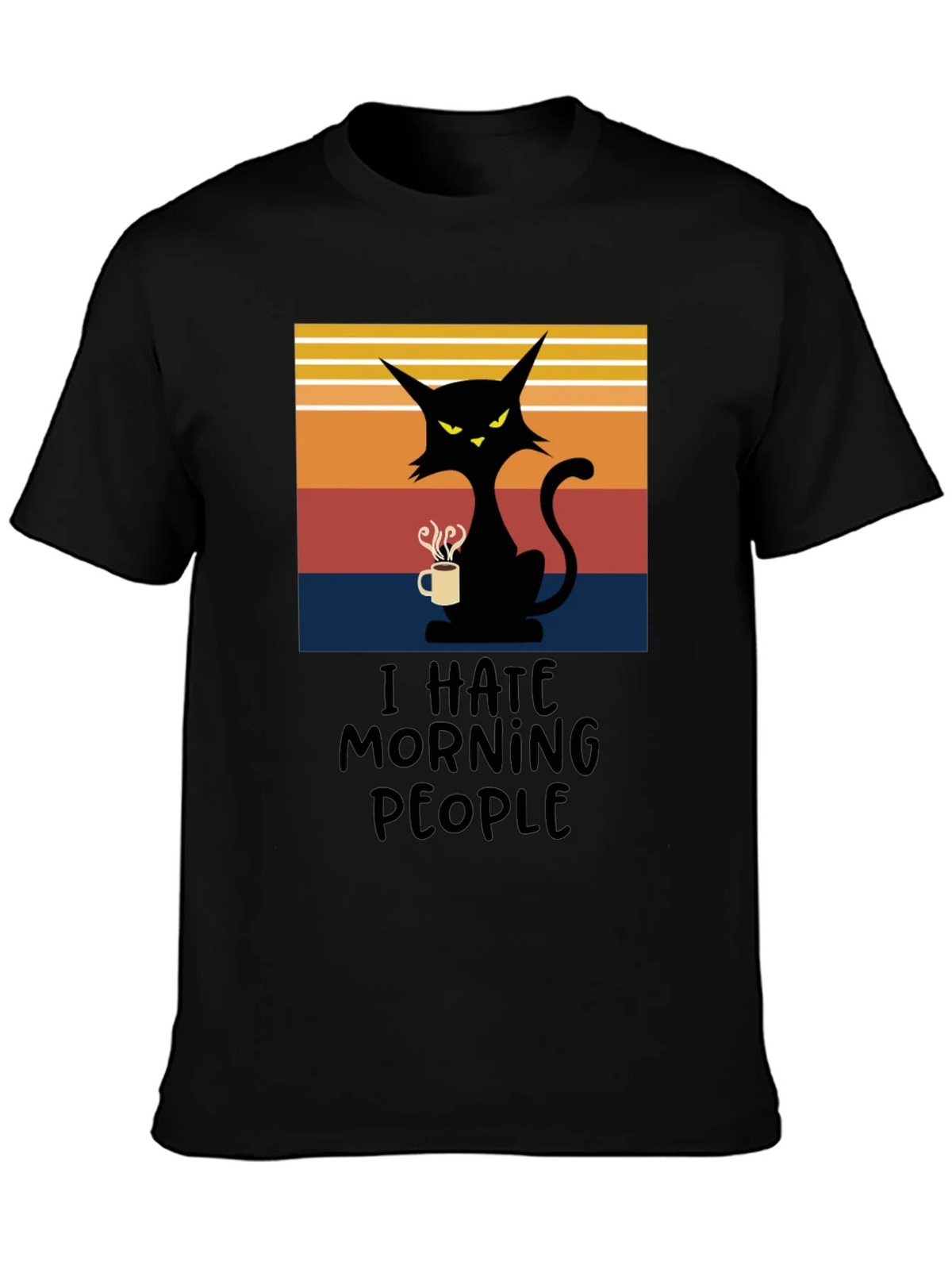 I Hate Morning People Cat T-Shirt product image 3