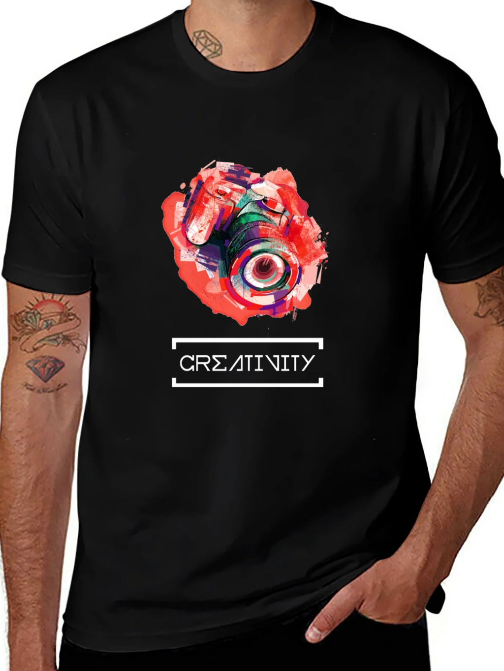 Abstract Camera Creativity T-Shirt - Unique Design product image 1