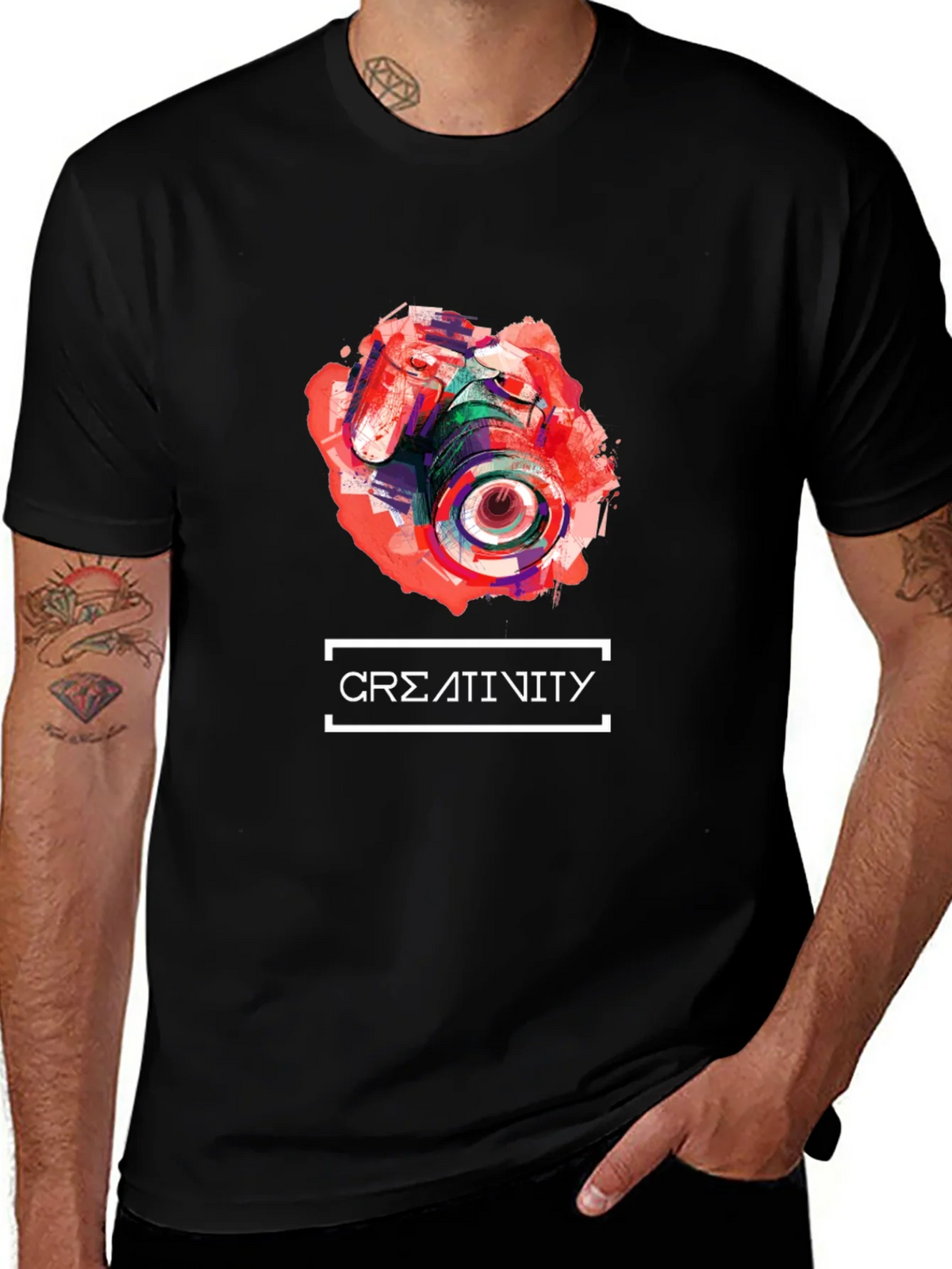 Abstract Camera Creativity T-Shirt - Unique Design product image 1