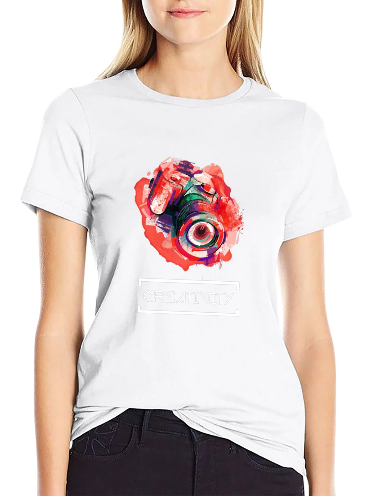 Abstract Camera Creativity T-Shirt - Unique Design product image 8