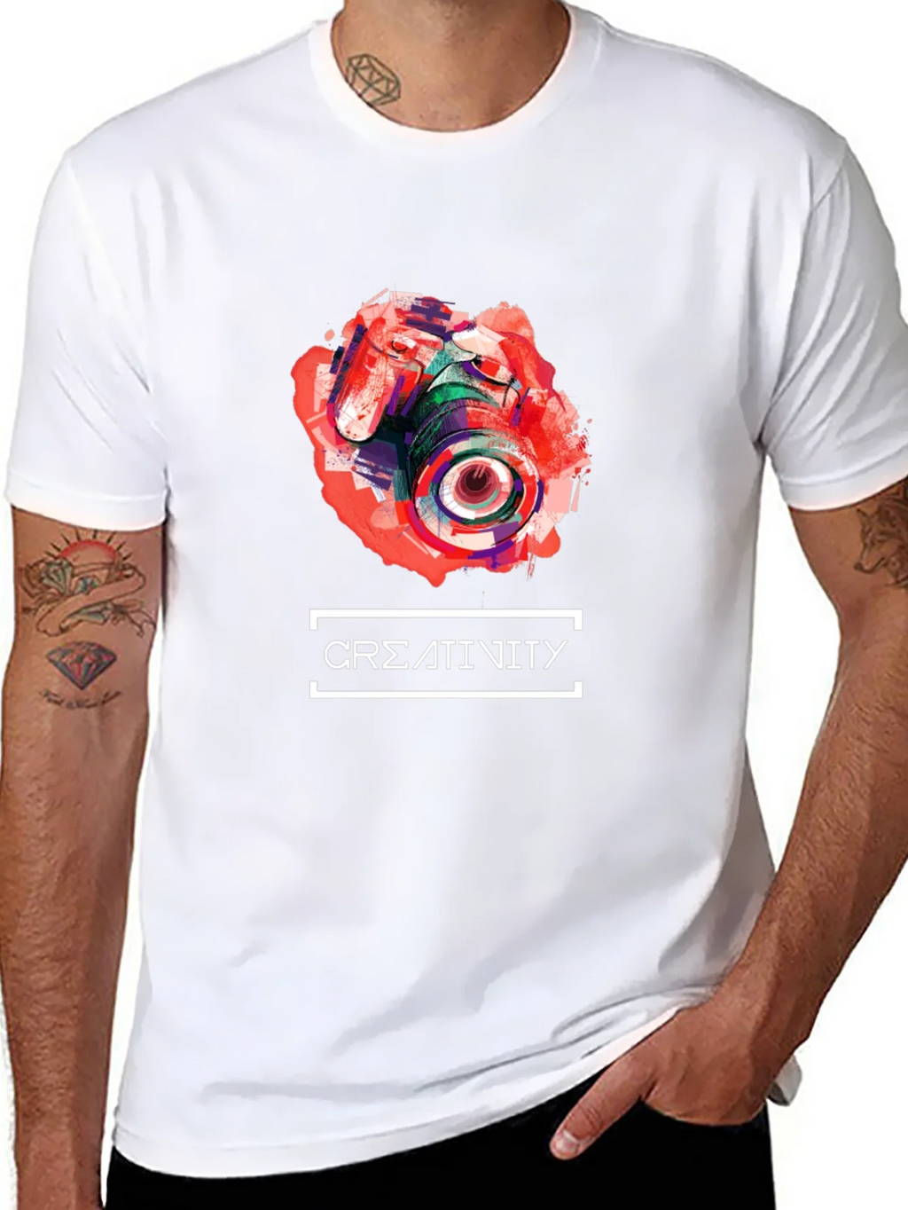 Abstract Camera Creativity T-Shirt - Unique Design product image 7