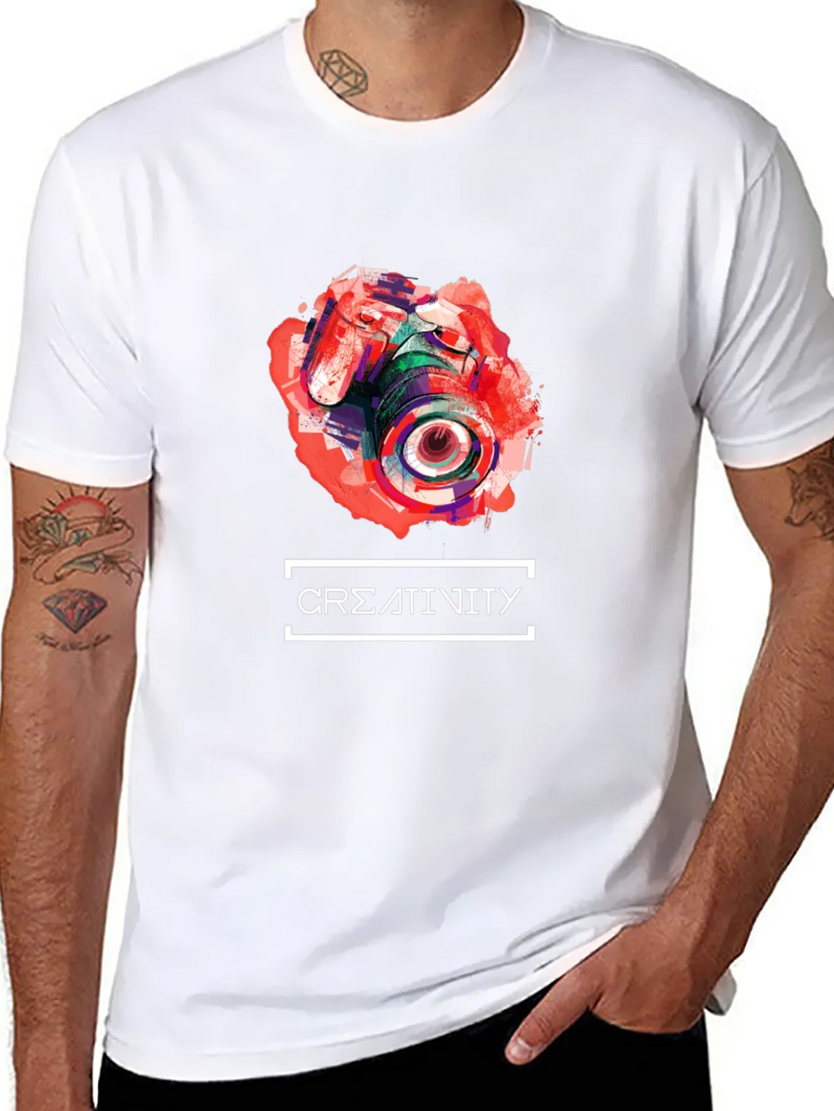 Abstract Camera Creativity T-Shirt - Unique Design product image 7