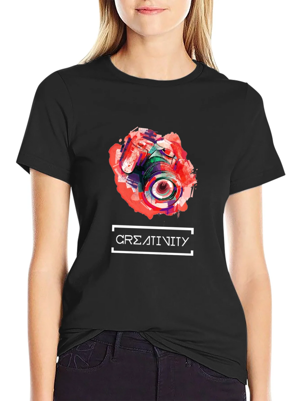 Abstract Camera Creativity T-Shirt - Unique Design product image 2