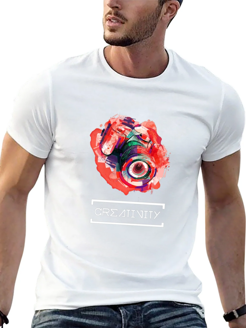 Abstract Camera Creativity T-Shirt - Unique Design product image 12