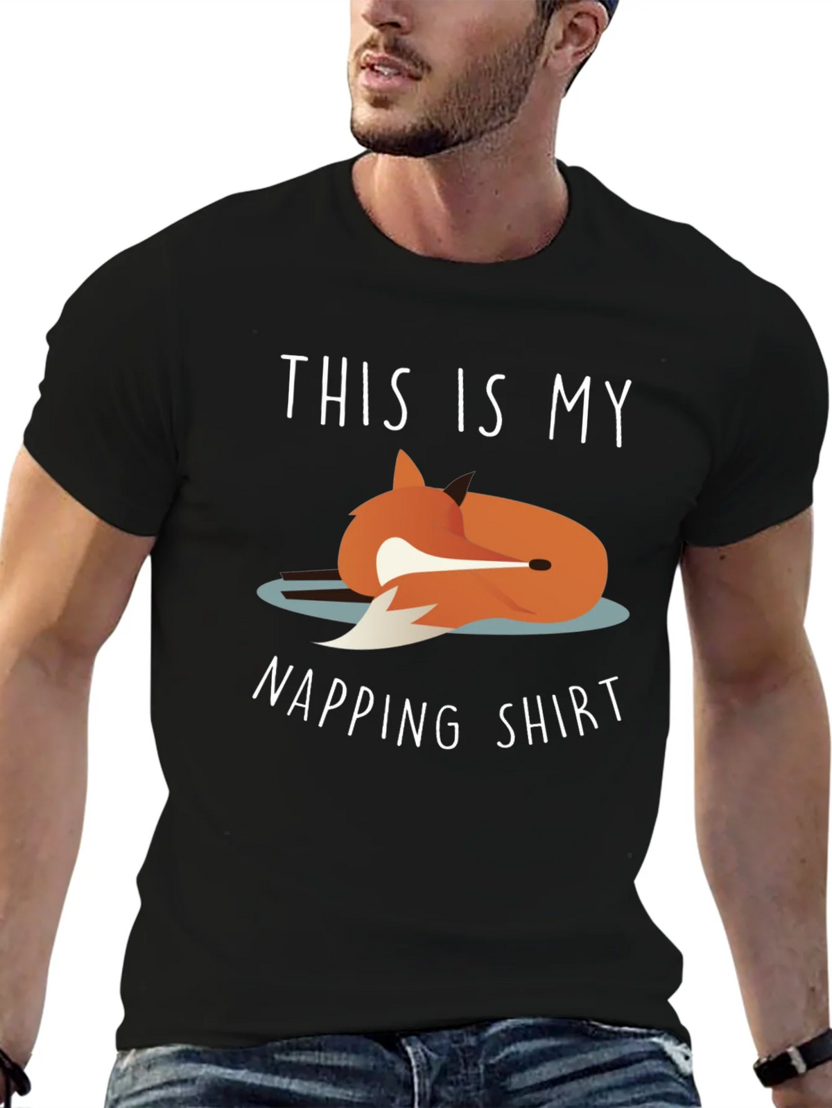 Napping Shirt - Fox Graphic Tee - Unisex product image 5