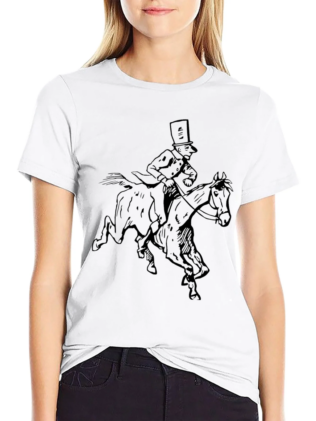Horse Rider Graphic Black T-Shirt product image 6