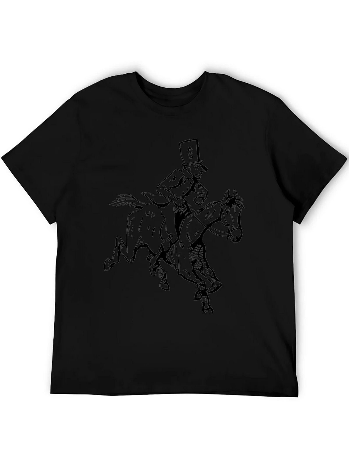 Horse Rider Graphic Black T-Shirt product image 4