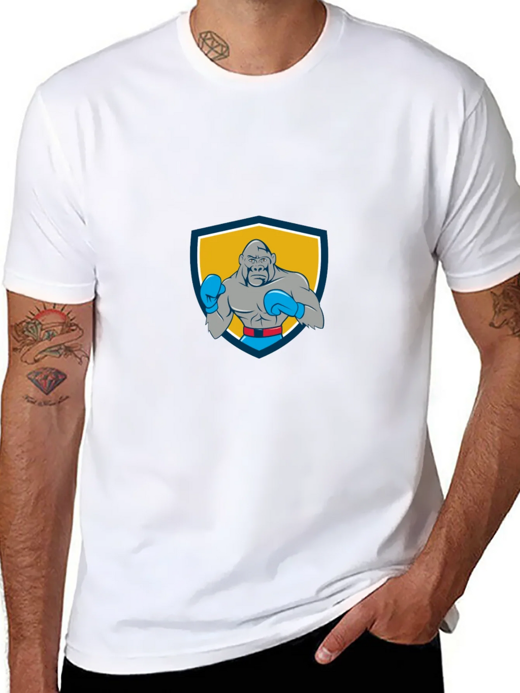 Gorilla Boxer Graphic Tee - Black Short Sleeve Shirt product image 7