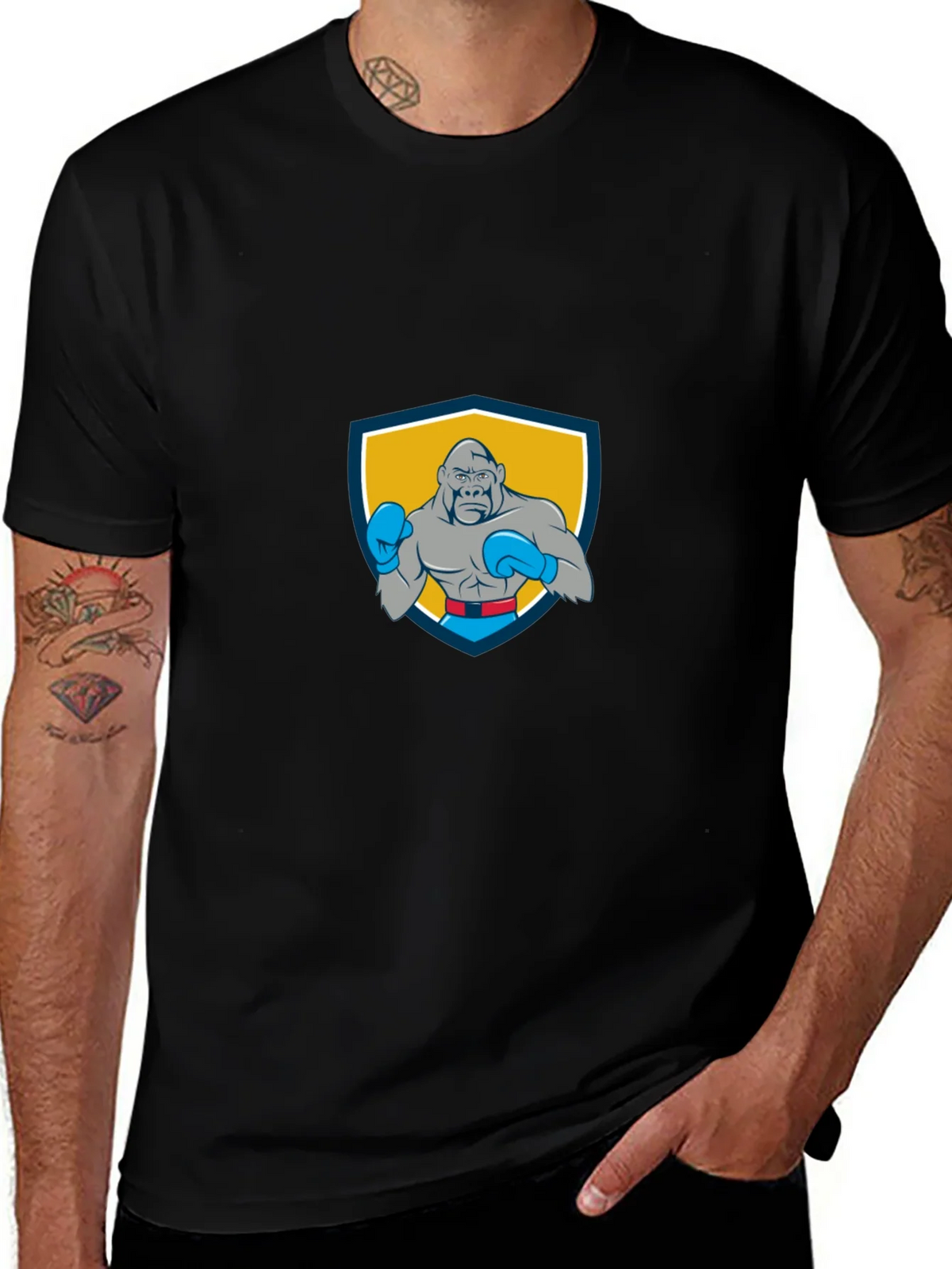 Gorilla Boxer Graphic Tee - Black Short Sleeve Shirt product image 1