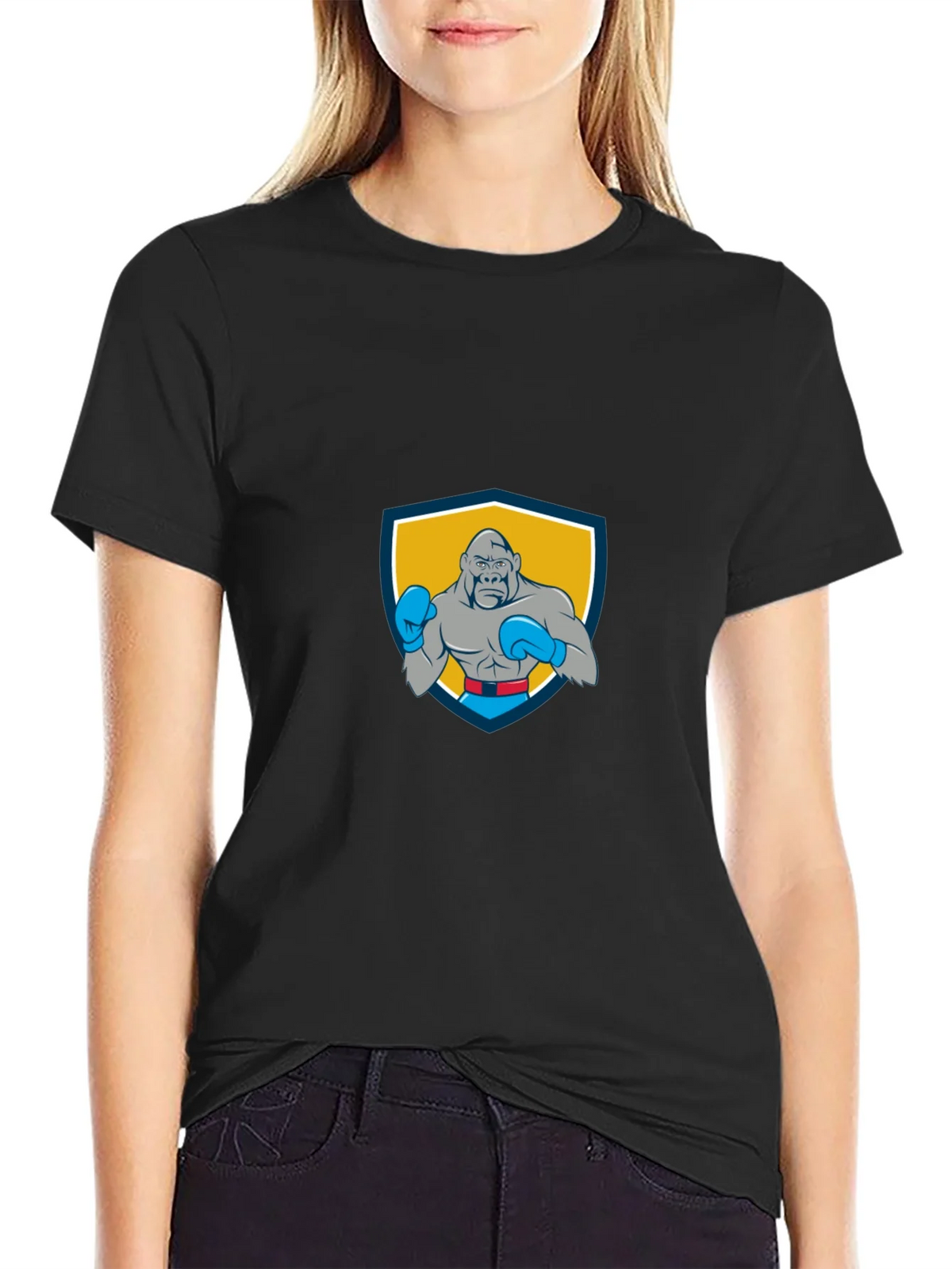 Gorilla Boxer Graphic Tee - Black Short Sleeve Shirt product image 2