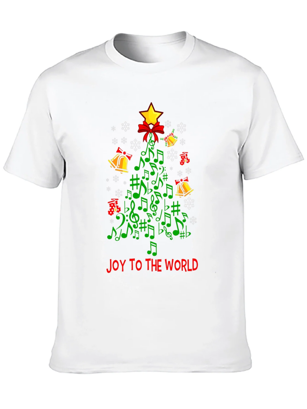 Festive Music Notes Christmas Tree T-Shirt product image 6