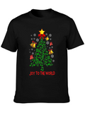 Festive Music Notes Christmas Tree T-Shirt product image 1