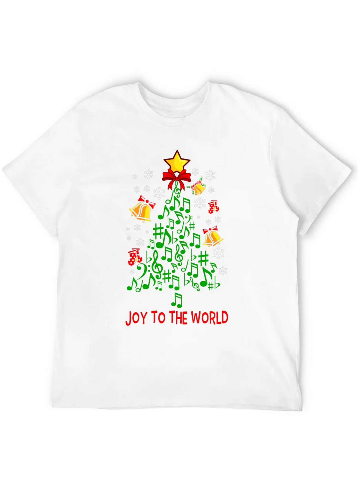 Festive Music Notes Christmas Tree T-Shirt product image 7