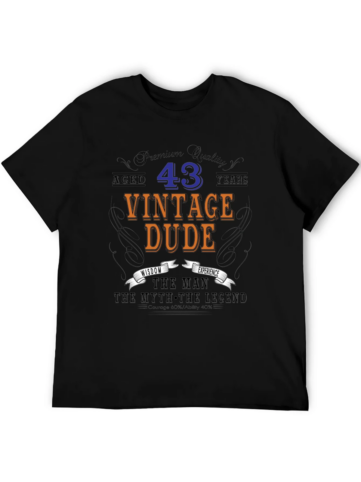 Vintage Dude 43rd Birthday T-Shirt product image 5