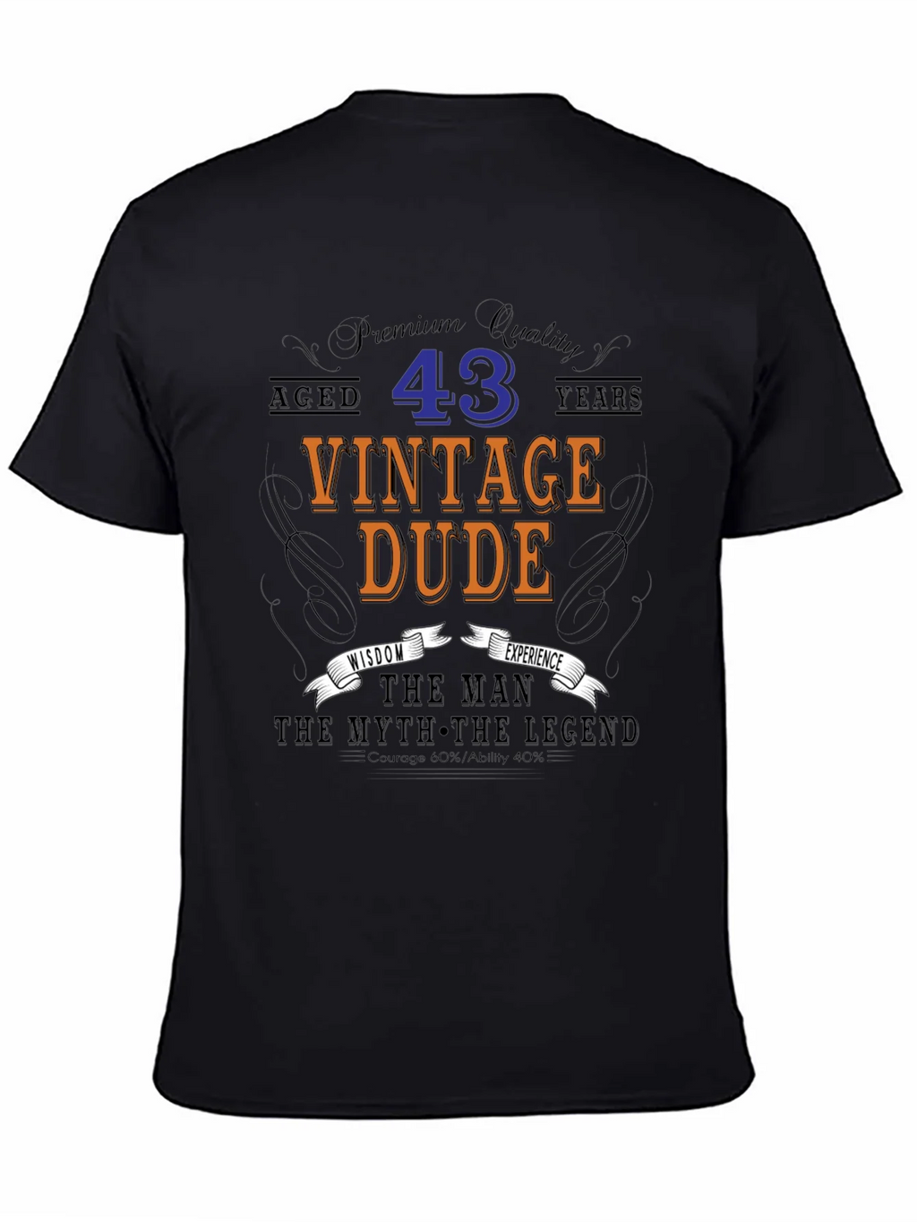 Vintage Dude 43rd Birthday T-Shirt product image 4