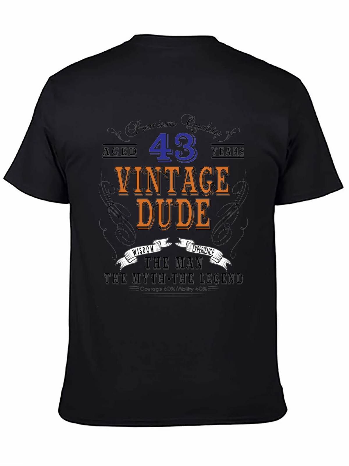 Vintage Dude 43rd Birthday T-Shirt product image 4