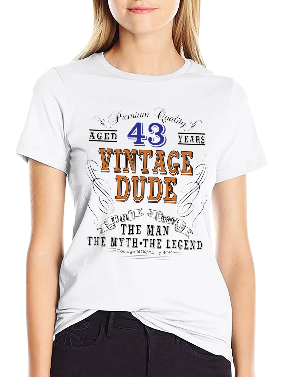 Vintage Dude 43rd Birthday T-Shirt product image 8