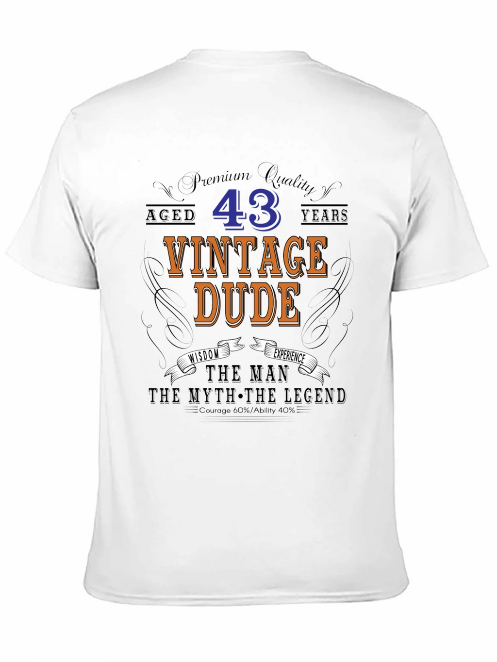 Vintage Dude 43rd Birthday T-Shirt product image 10