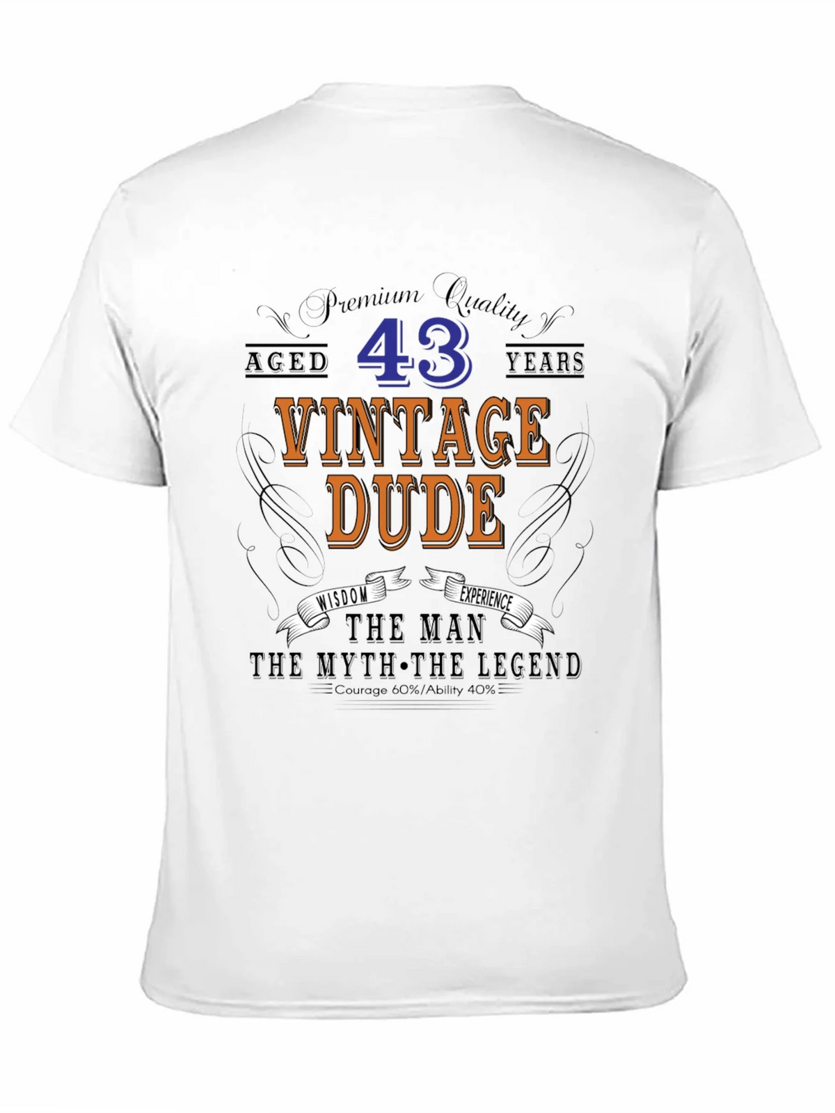 Vintage Dude 43rd Birthday T-Shirt product image 10
