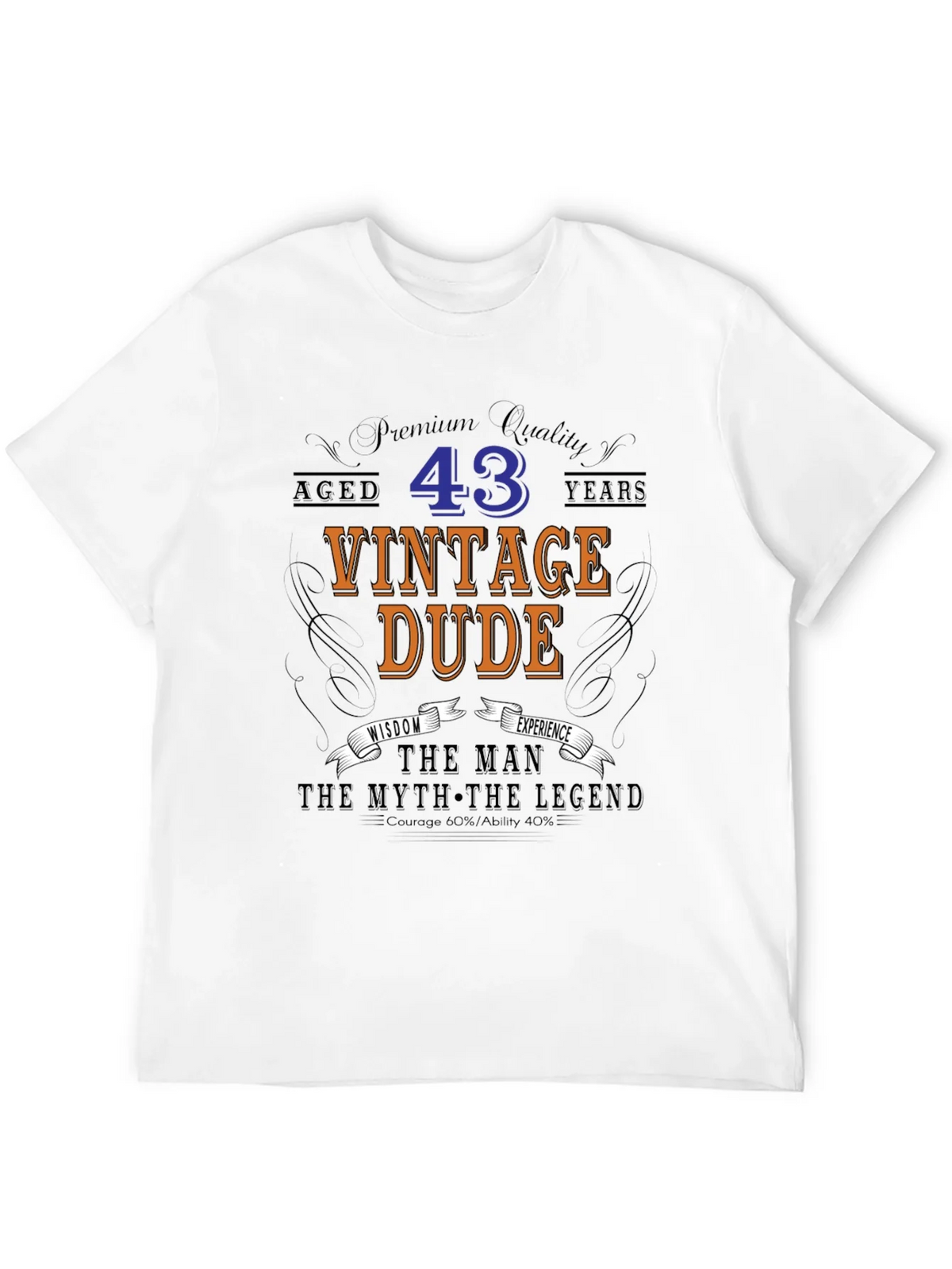 Vintage Dude 43rd Birthday T-Shirt product image 11