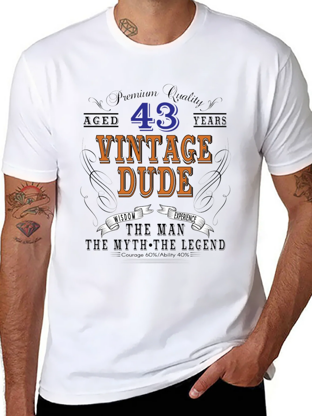 Vintage Dude 43rd Birthday T-Shirt product image 7