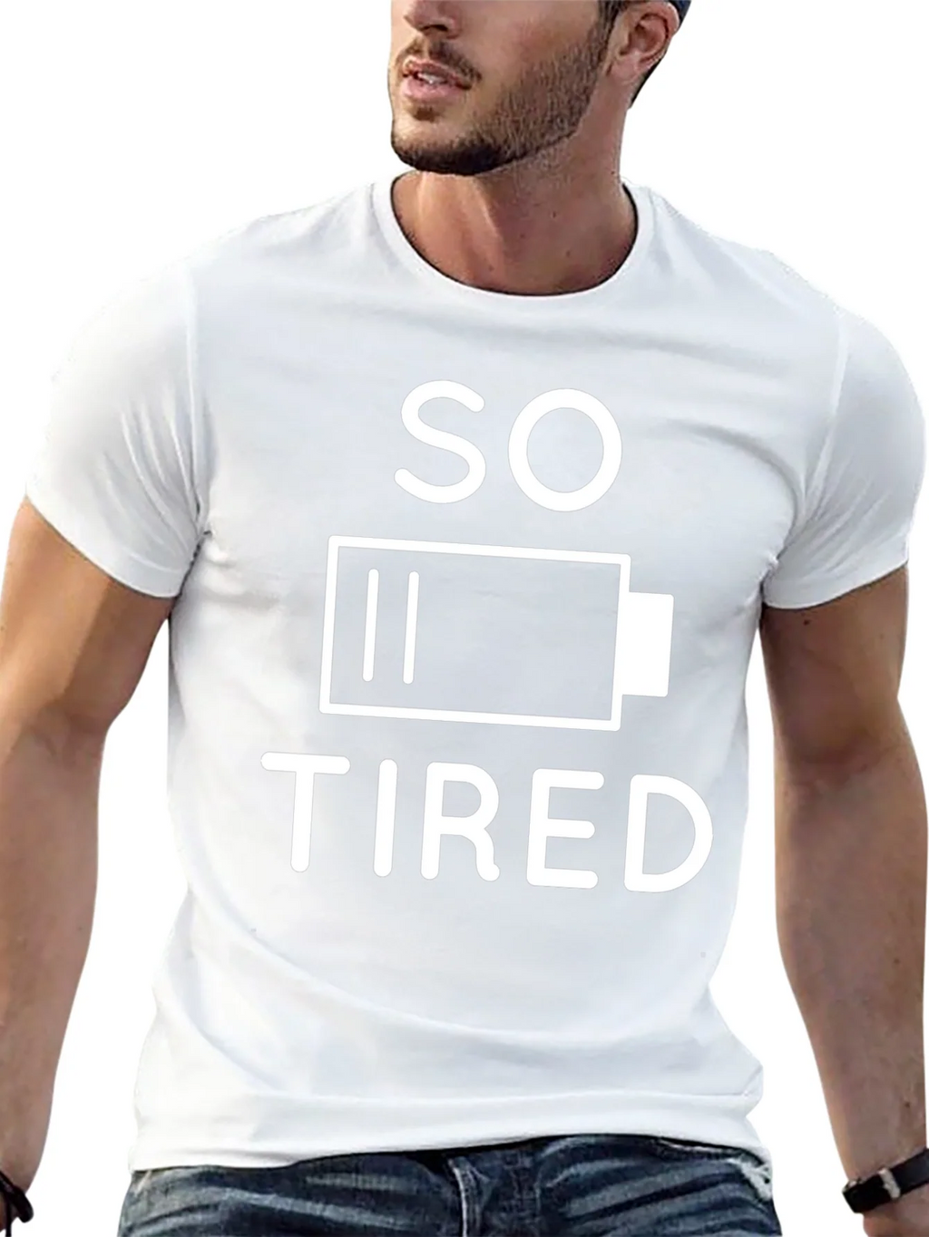 So Tired Battery Graphic T-Shirt - Black product image 11