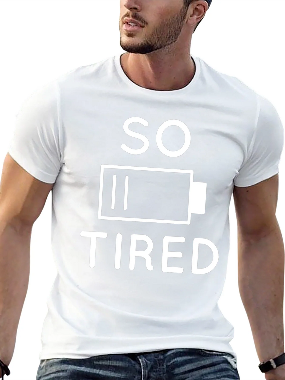 So Tired Battery Graphic T-Shirt - Black product image 11