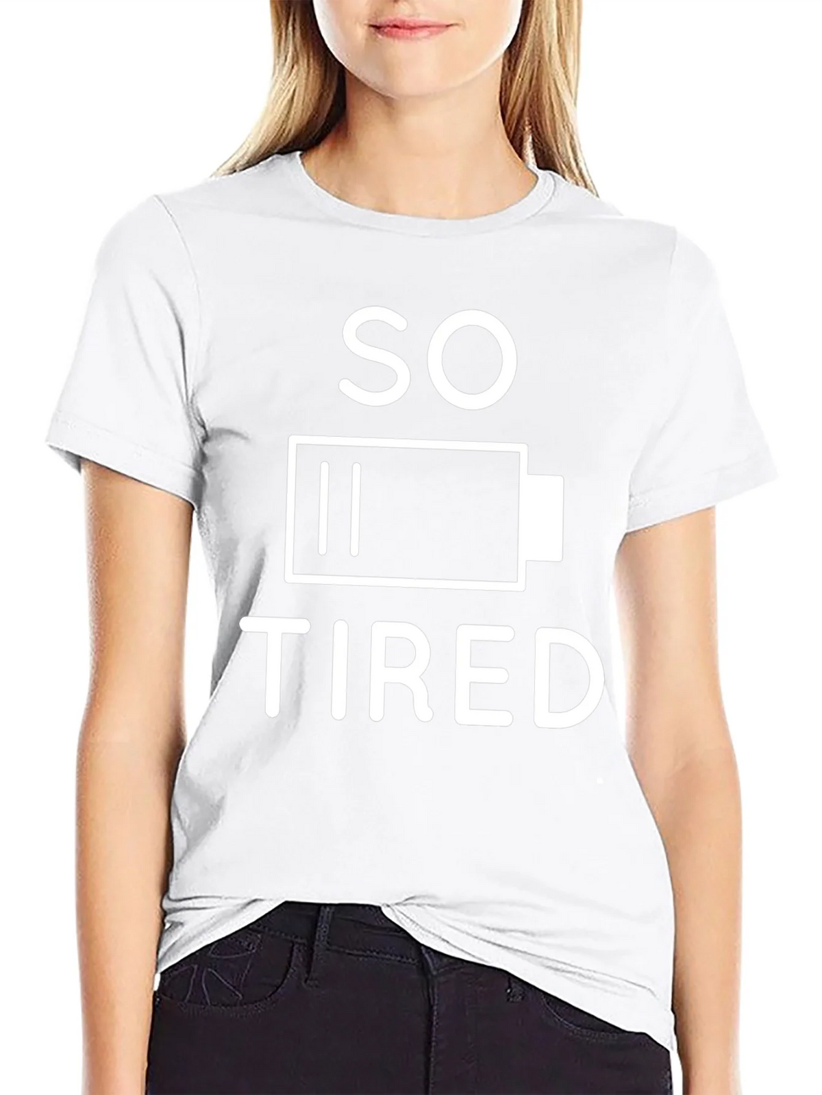So Tired Battery Graphic T-Shirt - Black product image 8