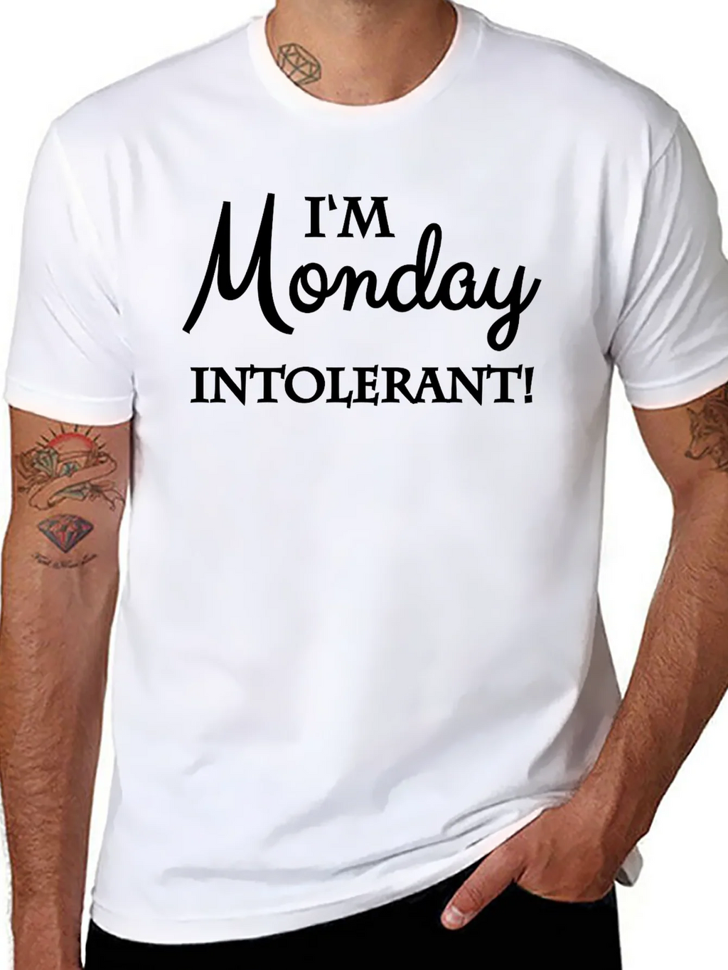 Im Monday Intolerant Graphic Tee - Black product image 5